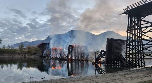 Initial investigation suggests arsonist destroyed historic Kamloops bridge